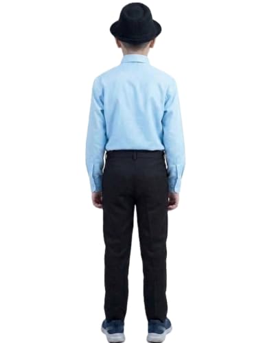 Image of BookMyCostume Ballroom Western Dance Costume for Kids - Includes Frill Shirt, Black Pant, Hat & Bow Tie Set | Fancy Dress Outfit for Stage Performance, Themed Parties, Annual Day & Birthday Events