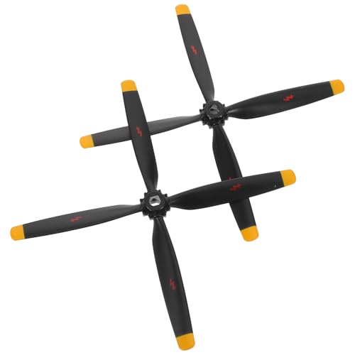 FOYTOKI 2個羽根プラスチックヘリコプター尾翼ブレード アダプター付きプロペラ 安定飛行 高精制御の模型飛行機用交換部品