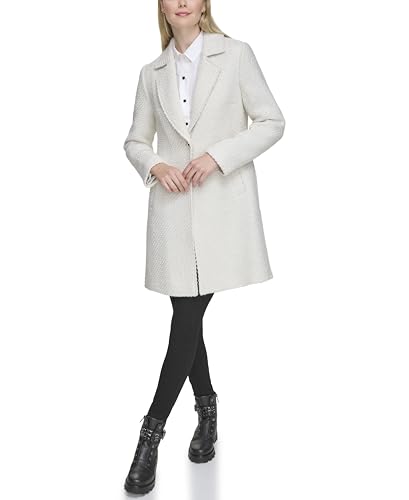 KARL LAGERFELD Women's Solid Texture Wool Classic One Button Blazer