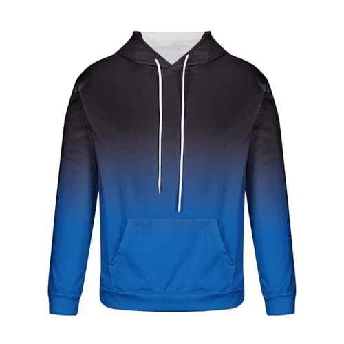 Men's Casual Hoodies Fashion Gradient Plus Size Workout Sweatshirt Loose Pullover Long Sleeve Hoodie with Pocket3
