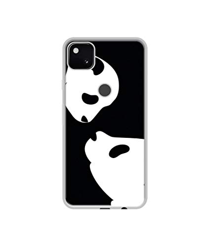 Image of Panda Drawing Design Printed Silicon Soft TPU Back Case Cover for Google Pixel 4A
