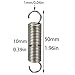 Bxian 6PCS Stainless Steel Small Double Hook Tension Springs Oven Door Brake Spring Spring Diameter 0.04 Inch Outer Diameter 0.39 Inch Free Length 1.97 Inch for Mechanical Construction Industry