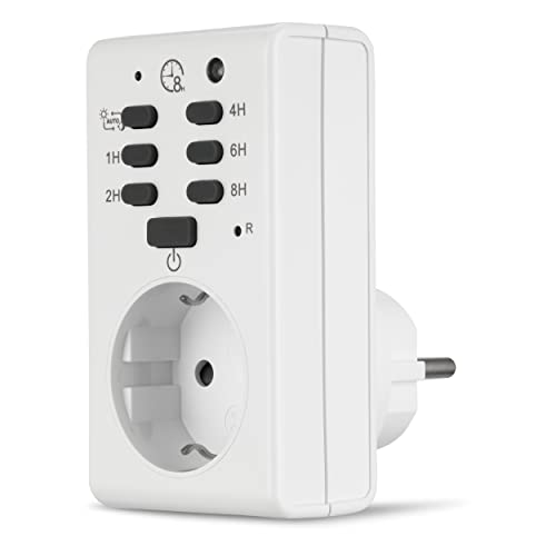 Timer meccanico con funzione crepuscolare e conto alla rovescia bianco