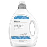 Amazon Brand - Solimo Concentrated Liquid Laundry Detergent, Clean Linen, 128 loads, 96 Fl Oz