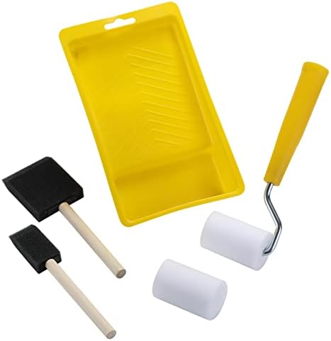 Paint Roller, Sponge Paint Brushes, High-Density Foam Refill 2", Small Finest Finish Paint Roller Kit for Chalk Painting DIY Stenciling, Furniture, Arts Craft
