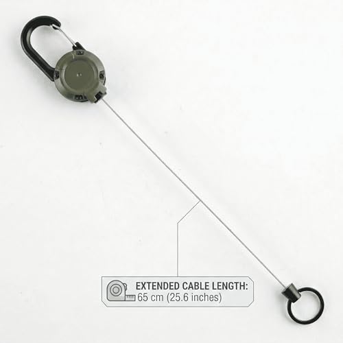 Image of ASIRA Retractable ID Card Holder with Carabiner Hook | U-Shaped Keychain & Badge Reel with Quick Release Ring | Durable Lanyard for Office, School & Outdoor Use | ABS + Steel (Multicolor)