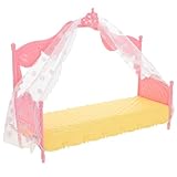 Miniaturas de casa de muñecas: el juego incluye una cortina para dormir realista, que la autenticidad cama y la hace más atractiva para , mini cama para muñecas