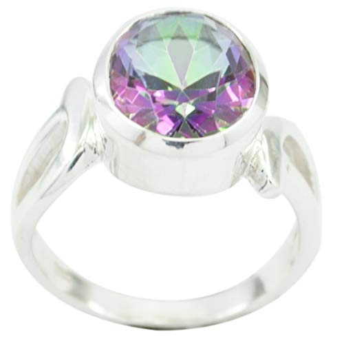 Bague en argent sterling 925 multi-pierres naturelles RIYO de créateur