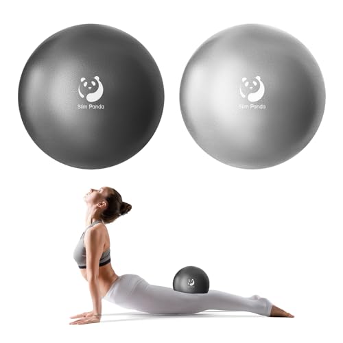 Image of Slim Panda Pilates Ball, 9 Inch Small Exercise Ball, Anti Burst Mini Yoga Ball for Stability, Workout, Barre, Core Strength, Physical Therapy, Balance, Stretching
