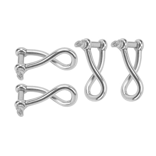 Nawwgy 4Pcs Twisted Shackle Screw Pin Rustproof 3/8