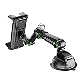LckCryspho タブレットホルダー 車載用 – 360度回転アーム 折りたたみ設計 吸着式マウント トラックやバスにも対応