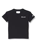 Champion Jungen Eco Future Light Jersey S/S T-Shirt, Schwarz, 13-14 Jahre