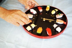 寿司　食品サンプル掛け時計 寿司時計・食品サンプルお寿司の時計 : 日本のおみやげ専門店