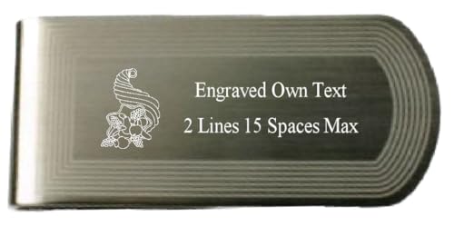 Money Clip Masónica de plata grabada con elegante caja de recuerdos para coleccionistas