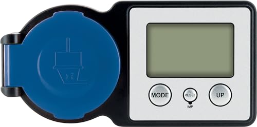 SCHWAIGER Energiekostenmessgerät Stromzähler Steckdose Outdoor IP44 Einspeisemessgerät Balkonkraftwerk Solaranlage beleuchtetes Display Watt Volt kWh digital Stromkostenmessgerät Einspeisung messen