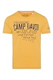 Camp David Herren Rundhalsshirt mit Label Prints Yellow Morning, XL
