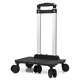 Backpack Trolley - 4 Wheels Folding Compact Lightweight Luggage Cart, Travel Trolley for Bags/Lunch Backpack/Golf Bag (5 Wheels（Removable）)