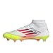 Adidas Women's F50 Pro Firm Ground Mid Top Soccer Cleats, White/Black/Solar Yellow, 9.5 Medium