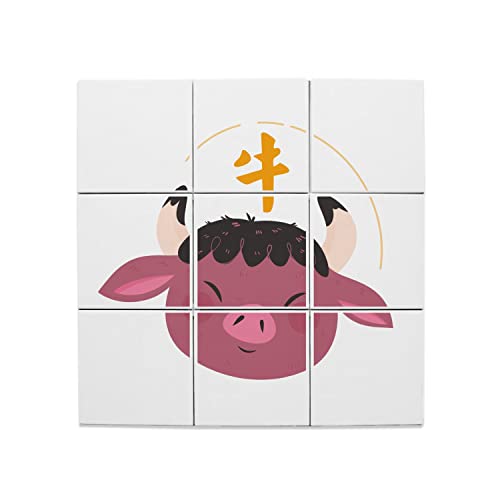 Carreaux céramique boeuf idée cadeau originale anniversaire horoscope chinois