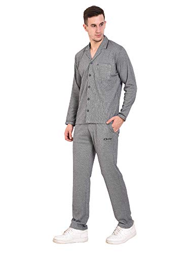 Image of Men's Cotton Blend Striped Pyjama Set Pack of 1
