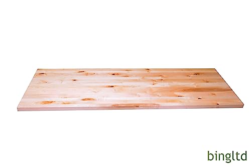 Image of BingLTD - 72 inch L x 25 inch Rectangular Birch Butcher Block Standard Countertop with Edge Grain (CT7225-BR-CC)