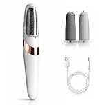 Boulton Electric Foot File Hard Skin Remover for Feet – Rechargeable Callus Remover Pad Foot Scraper with 2 Roller Heads, Professional Pedicure Tool for Dry & Cracked Heels