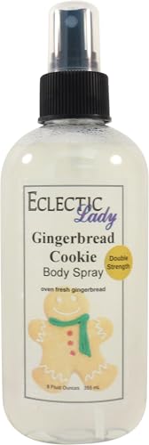 Eclectic Lady Gingerbread Cookie Body Spray, Double Strength, 8 ounces, Body Mist for Women with Clean, Light & Gentle Fragrance, Cologne with Soft, Subtle Aroma For Daily Use