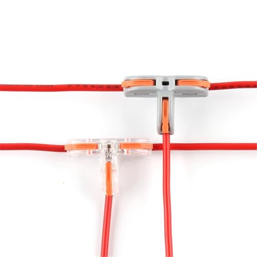 Conector de cable tipo T universal para instalar luces led y orden de cables en el techo 3