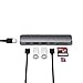 immagine 1SATECHI PRO Hub Adattatore in Alluminio di Tipo-C - Thunderbolt 3 (40 GBS), 4K HDMI, Lettore Schede SD/Micro e 2 Porte USB 3.0 (Grigio siderale)