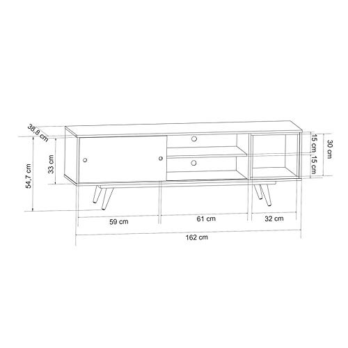 Rack Retrô Goslar Grafite 162 cm