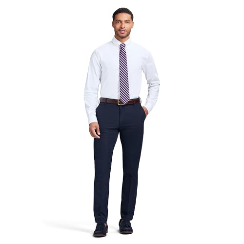 IZOD Mens Slim Fit Dress Shirt Long Sleeve Wrinkle Free Stretch Button Down Collar4