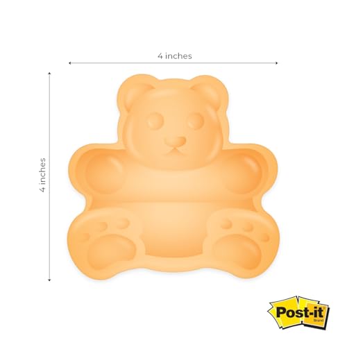 Image of Multicolor Gummy Bear Sticky Note Assortment / 4 inch Repositionable Candy Snack Themed Sticky Note Pads /Set of 3 Funny Food Designs /Made in The USA