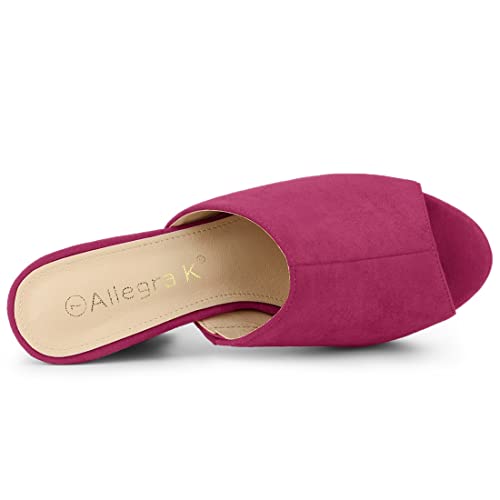 Image of Allegra K Women's Open Toe Platform Chunky Heel Slides Sandals | Party Sandals