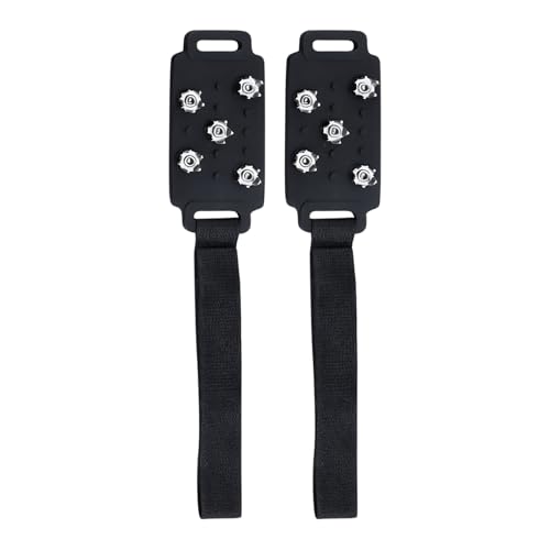 Crampones de Hielo – Crampones Antideslizantes Ajustables | Botas de Invierno para Caminar con Puntas de Acero, para Senderismo, Caminata, montañismo al Aire