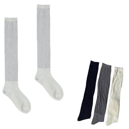 Chaussettes esthétiques décontractées blanches à texture plissée fine et confortable