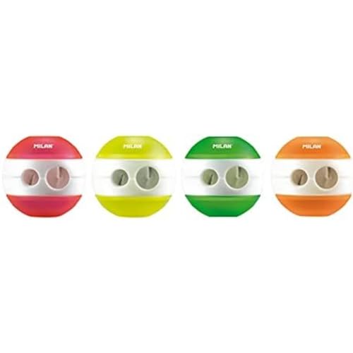 Taille-crayons SPHERE Fluo MILAN avec réservoir pour une coupe nette sans bris