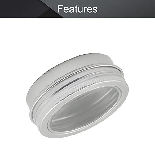 Image of Othmro 1Pcs Round Aluminum Cans Tin Can Screw Top Metal Lid Containers 60ml /2 oz, 68 * 25mm (D*H) Silver Color Aluminum Containers for Lip Balm, Crafts, Cosmetic, Candles