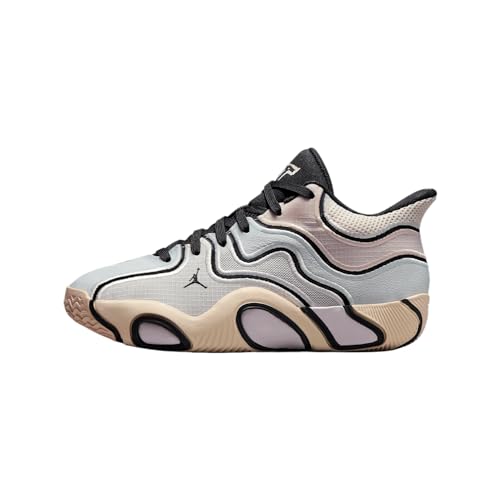 Tatum 3 Big Kids' Basketball Shoes (HF3136-008, Anthracite/Orange Pearl/Barely Green/Pale Ivory) Size 6