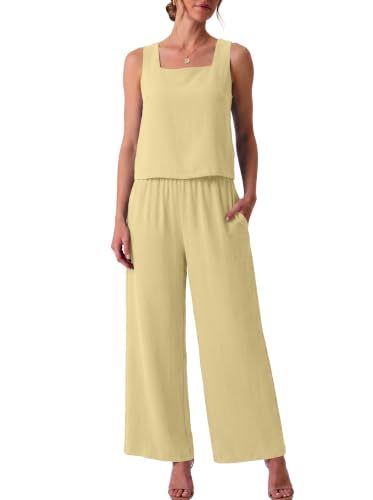 Lepunuo Two Piece Sets for Women Dressy Wide Leg Pants Lounge Sets - image 1