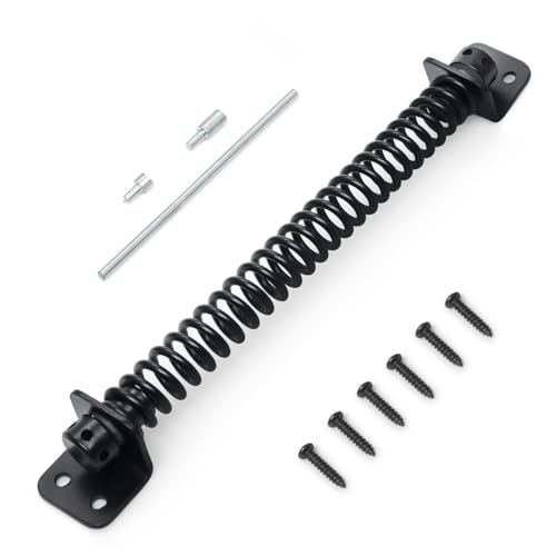 Gate Spring Closure for Wooden Gate | 10 Adjustable Metal Spring Automatic Door Closer with Zinc Plated Ideal for Outdoor Usage Door Closer Spring Fittings Included