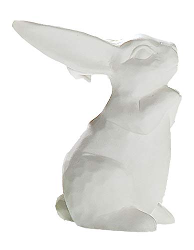 GILDE Trendiger Dekohase Hase Osterhase Porzellan Weiss Kaninchen Osterdeko Dekofigur Garten Dekoration Ostern 8x3,5cm