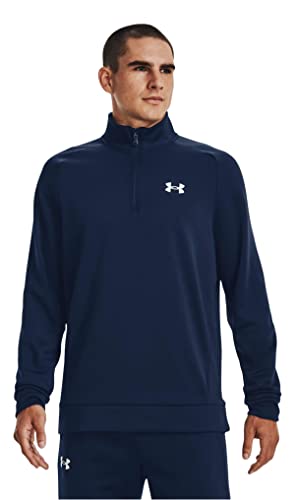 Haut en polaire Under Armour homme avec demi fermeture éclair bleu L