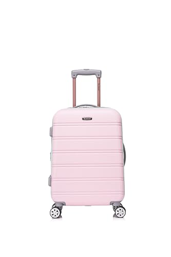 Image of Rockland Melbourne Hardside 2 Piece Expandable Spinner Wheel Luggage Set, Carry-On 20 inch and Tote 14 inch, Mint