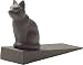 Comfify Vintage Cast Iron Cat Door Stop Wedge Lovely Decorative Finish, Padded Anti-Scratch Felt Bottom Protects Floors | in Rust Brown (Cat Door Stop CA-1507-12)