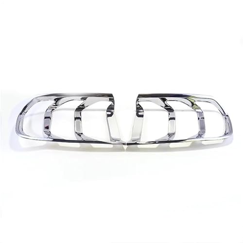 Car Rear Light Cover Trims 2pcs Chrome/Carbon Fiber/Black Tail Light Cover Trim Bezels Fits for Mustang 2015-2017, High Gloss Car Body Styling Accessories Rear Tail Light Guard(Gloss Black)(Chrom