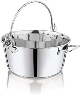 Penguin Home Jam Pan & Maslin Pan, 8.5 Litre Stainless Steel, Lockable Handle & Induction Safe,Suitable for All Hobs,Suitable for Dishwasher,Fridge & Freezer,Diameter 30.5 cm