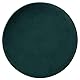 PUF TERCIOPELO VERDE OSCURO C/BANDA ACERO PLATA 10CM °35X42CM, POLI╔STER/DM+PINO