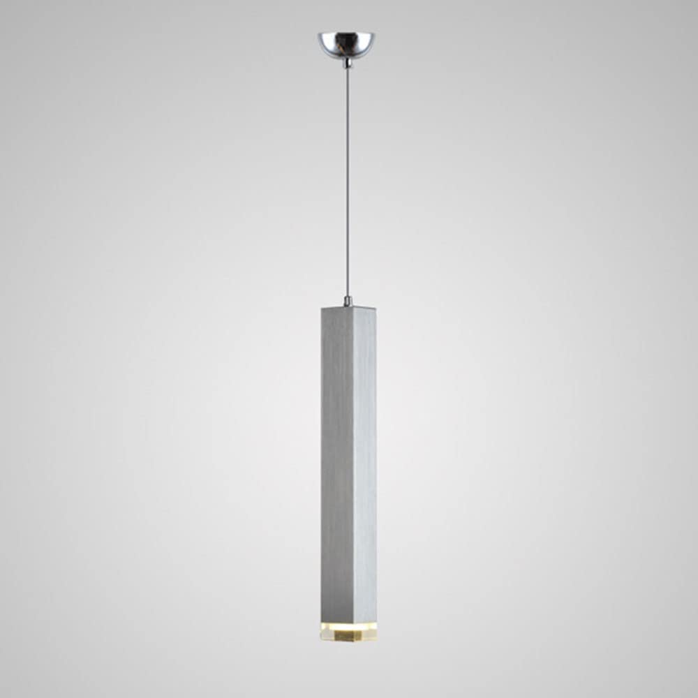 Plafonnier downlight tube cylindrique LED 5W anti éblouissement alu argent