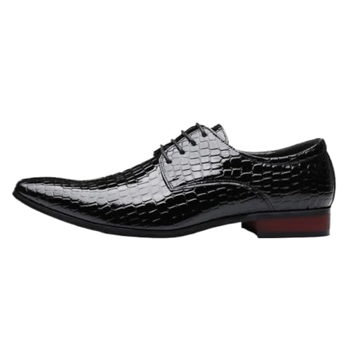 Classic Shoes for Men Leather Crocodile Pattern Dress Lace-up Casual Business Wedding Party Comfortable Men's Comfort Orthopedic Dress Shoes3