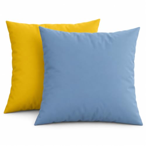 Petti Artigiani Italiani - 1 Paar Kissenbezüge 65 x 65 cm aus Mikrofaser, Dekokissen für Schlafzimmer, Sofa, Set mit 2 Kissenbezügen… – Ansicht 1